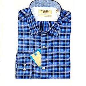 PENGUIN MUNSINGWEAR MEN WEAR DRESS SLIM FIT DELF BLUE SHIRT